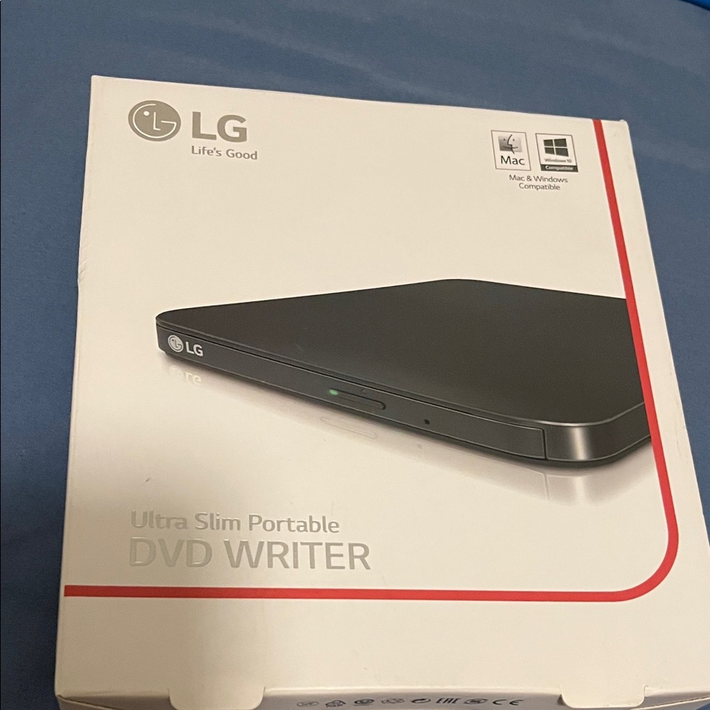 LG Portable DVD Writer - Sleek Black Design